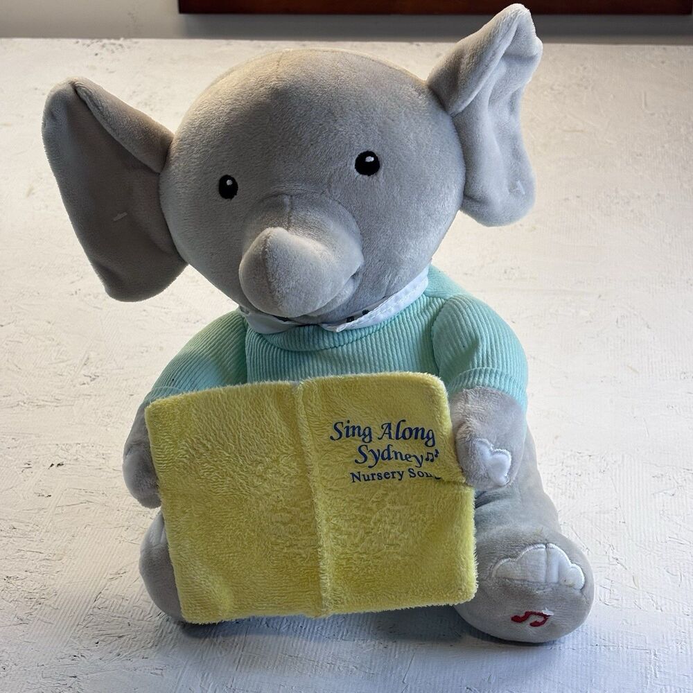 Cuddle Barn Sing Along Sydney Animated Singing Elephant Plush 5 Nursery Rhymes